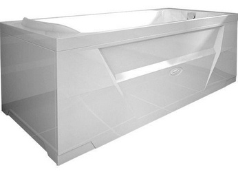Ванна акриловая"ЛАРЕДО 2",1600х700,ГМ6,СМ6,фронт. пан. со вставками гориз. "Swarovski" 2-е вертик."Арт-мозаика", слив-перелив и каркас в компл. XX