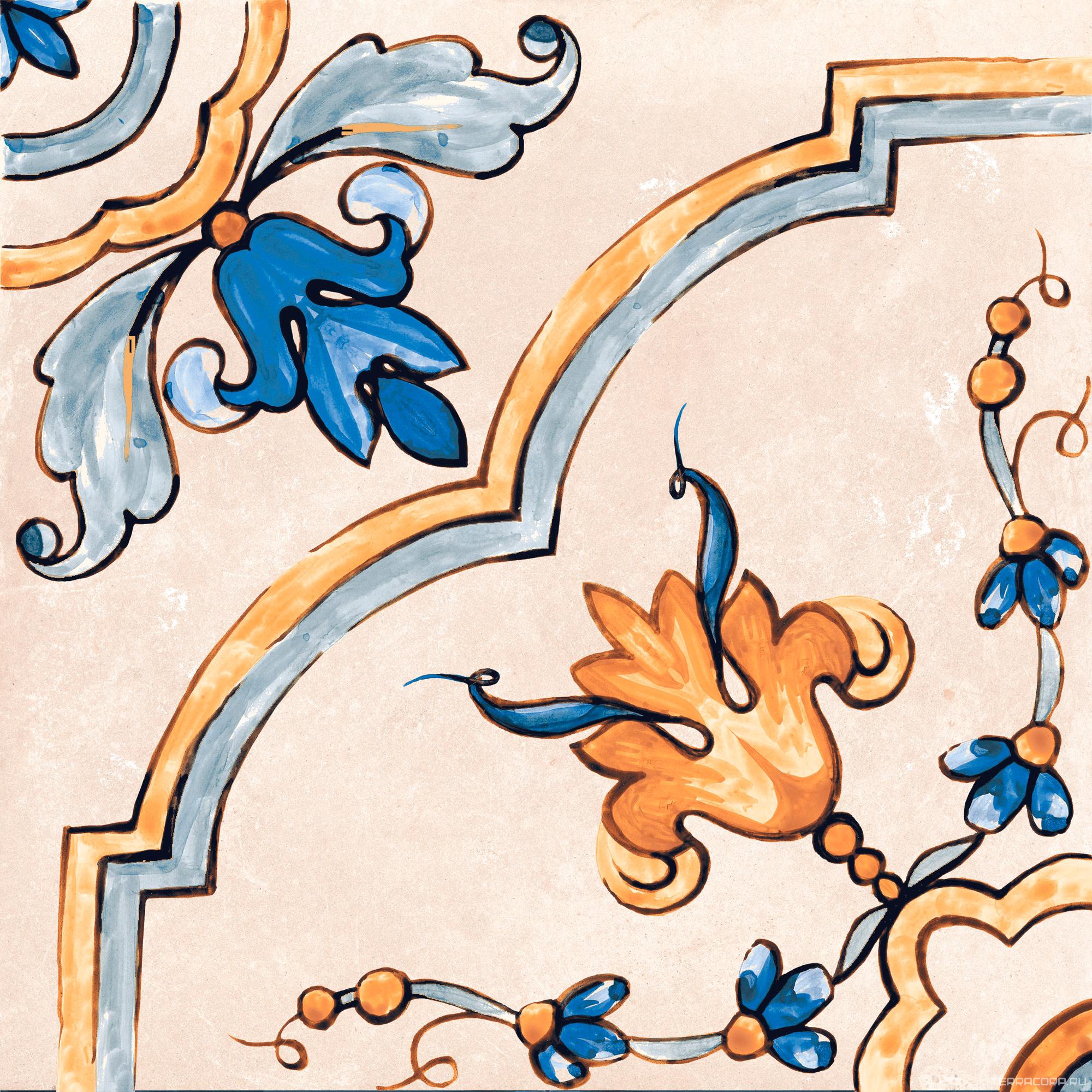 Керамогранит Sadon Tuscany decoro giotto mix 20.3x20.3 Комбинированный, фото 3