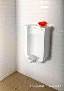 Писсуар подвесной 44х37хh69см, подвод воды из стены, сифон с выпуском в стену, крепёж в компл.,  ZZ Kerasan Waldorf 413001