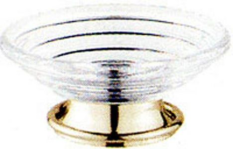 Мыльница настольная, (стекло прозрачное, держатель цв.золото),  ZZ Pomd'or Windsor 26.60.90.001