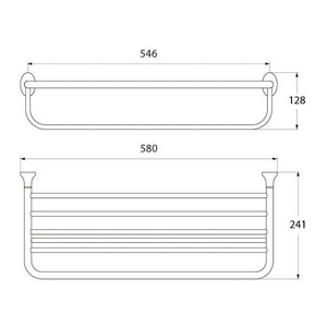 Полка д/полотенец, хром ZZ Iddis Leaf LEASB00I48