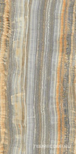 Керамогранит Ariostea Ultra Onici Grey Onyx Vein Cut Lucidato (Shiny) 6 мм 150x300 Серый 
