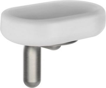 Мыльница настенная, (белая керамика, держатель цв. хром шлифован.),  ZZ Gessi Goccia 38001 147