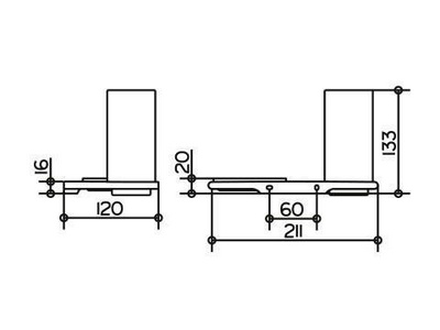 Стакан и мыльница, настенные, (хрусталь, держатель цв.хром),  ZZ Keuco Edition 400 11556 019000