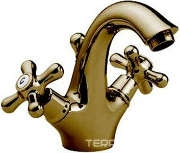 Смеситель для раковины, с д/к, (цв. бронза),  ZZ Gaia Newport RB034 BR