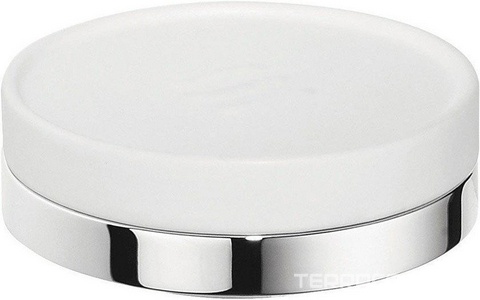 Мыльница настольная (белая матовая керамика, основание цв.хром)  ZZ Colombo Nordic B5240.0CR-CBO