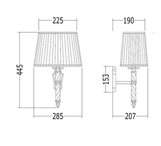 Светильник 225х207хh445мм, (держатель цв. хром, абажур цв.белый),  ZZ Devon & Devon Moonlight DEMOONCR