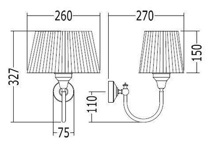 Светильник 115х190хh245мм, (держатель цв. латунь, абажур цв.белый),  ZZ Devon & Devon Daisy 3 DEDAISY3OT