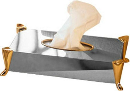 Салфетница настольная 27хh7х15см, (цв. хром/золото),  ZZ Pomd'or Windsor 26.94.01.003