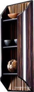 Пенал открытый настенный 40х110х21см (цв.Ebony, вставка BronzoAntico,крепл. в комплекте)  ZZ Karol Bania KB 260/Ebony/BrAntico