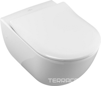 Сиденье для унитаза, с микролифтом, SlimSeat, (цв. 01 white),  Villeroy & Boch Subway 9M65S101