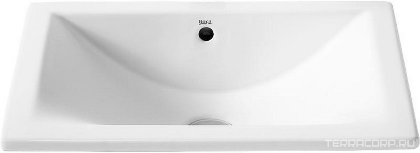 Раковина  500*380*170 мм, встраиваемая снизу, с установочным комплектом, глазурованная с двух сторон ZZ Roca Diverta 327114000