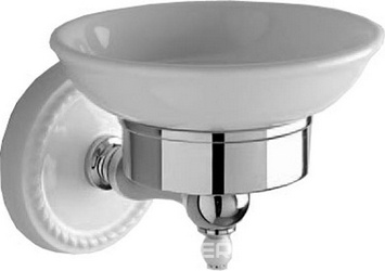 Мыльница настенная (керамика/хром) Dorothy KL