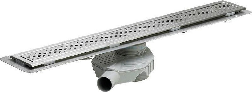 Душевой трап 1000 мм, с решеткой и окантовкой, сифоном, БЕЗ опор арт.619114, мат.хром ZZ Viega Advantix 619084