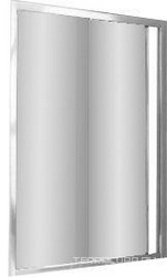 Дверь сдвижн 2-х секц д/ниши 122-130xh190см, (вход 51см),  (прав/лев), д/бок стенки/в нишу, (проф/хром, стекло прозрач StarClean) New Cee ZZ