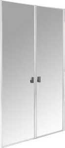 Двери для душа распашные, -90 , 2-х элементные, профиль белый, стекло прозрачное ZZ Ravak CSDL2 0QV7C10LZ1