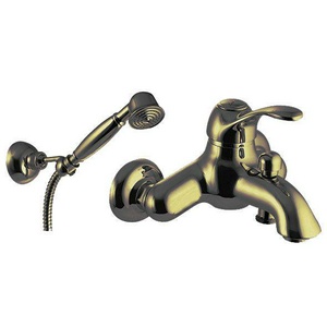 Смеситель для ванны, лейка д/д, шланг, кронштейн в компл.,  (цв. бронза),  ZZ Fima Carlo Frattini Lamp F3304BR