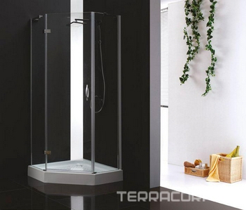 Душ. уголок 1000х1000хh2000мм, 5-ти уг., расп.дверь петли СПРАВА, с 2-мя неподв.сегм, вход 585мм,(ст.прозр,6мм,c антикальц., цфурн.цв.хром), ZZ Cezares Bergamo BERGAMO-P-1-100-C-Cr-R-IV / BERGAMO-W-P-1-100-C-Cr-R-IV