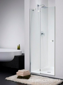 Дверь распаш.с неподв.сегментом, в нишу, 900хh1950мм,вход 455мм, петли слева, (стекло 6мм,GL прозрачное, фурн.05 полир.алюм) СOMBI ZZ Provex Combi 0004 CN - L