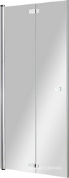 Дверь д/д в нишу складная вовнутрь 900хh1997мм, петли СЛЕВА, (стекло 6мм прозрачн., фурнитура блестящий алюминий) Combi free ZZ