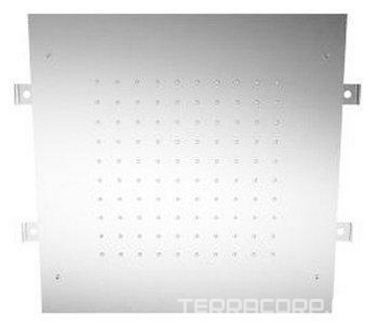 Душ верхний, стационарный, встраиваемый в потолок, квадрат 430х430мм, (цв. тертая сталь), 3M ZZ 3M Showers & Thermostat RTBR300 JJ