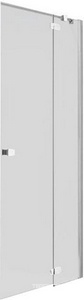 Дверь распаш.с неподв.сегментом,для монтажа с бок. панелью,870-895хh1950мм,вход 555мм,петли справа,(стекло 6мм,GL проз.,фурн. 05 полир.алюм) СOMBI ZZ Provex Combi 0014 CT 05 GL R