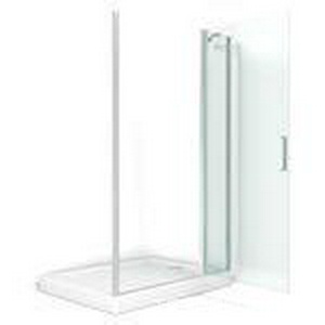 Душевое ограждение "Пандора" 1100 мм (для Г-образного или как дверь в нишу) проф.хром, прозрачн.стекло, БЕЗ поддона, БЕЗ боковой части ZZ Good Door PANDORA АН00001