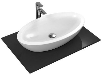 Раковина накладная на столешницу, 755х430хh155мм, овальная, без отв. для смесит., без перелива,  ZZ Ideal Standard Strada K078501