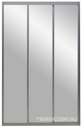 Душевая шторка в нишу ASDP3-90, стекло - Грейп, профиль - сатин, с установочным комплектом ZZ