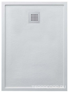 Поддон для душа 90х140хh2,5см, сифон, крышка слива в компл, (литой камень цв.белый),  ZZ Ceramica Cielo Venticinque PDR14090 Gloss White