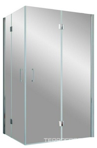 Душевое ограждение  90x120x190 см, правое, угловое прямоугольное, двери распашные, профиль хром матовый, стекло сатин ZZ Vegas Glass AFA-F AFA-F 90*120 07 10