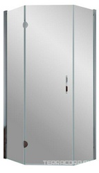 Душевое ограждение пятиугольное AFA-Pen, 120*120*1900, левое, профиль хром глянец, стекло прозрачное, БЕЗ поддона ZZ