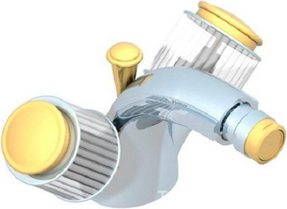 Смеситель для биде, с д.к., (цв. золото (Dore))  ZZ THG Jaipur Satin cristal A9B-F01-3202