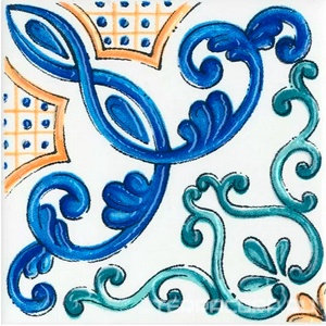 Керамическая плитка Kerama Marazzi Капри Вставка  майолика А4879.9х9.9 Комбинированный 