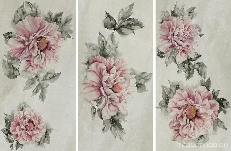 Керамогранит Dado Ceramica Wallpapers Peony (mix 3) rett 60x120 Комбинированный, фото 3