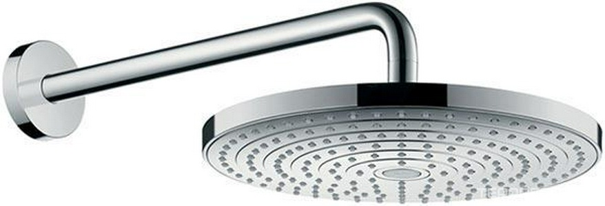 Верхний душ, лейка d300мм, cо стеновым кронштейном 390мм, 2 типа струи Rain и RainAir, (цв. хром),  ZZ Hansgrohe Raindance Select S 27378000