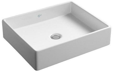 Раковина накладная на столешницу, прямоугольная 500х420хh115мм, без отв.д/смесит., без перелива,  Ideal Standard Strada K077601