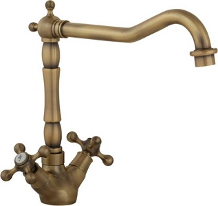 Смеситель для раковины, высокий,без донного клапана, бронза XX Veragio Agatha VR.AGT-3711.BR