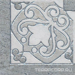 Керамогранит Kerama Marazzi Монтаньоне Вставка  серый лаппатир. XX9.7х9.7 Серый 