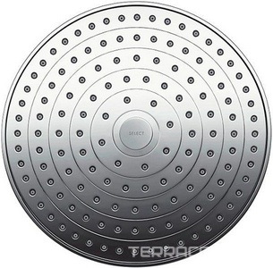 Верхний душ, лейка d240мм, cо стеновым кронштейном 390мм, 2 типа струи Rain и RainAir, (цв. хром),  ZZ Hansgrohe Raindance Select S 26466000