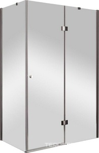 Душевой уголок 1000х800хh1950мм, прямоугольный, "Правый"/ "Левый" распаш. дверь, с неподв.стенкой (стекло прозр. 6мм, фурн/хром),  ZZ Cezares Verona VERONA-AH-1-100/80-C-Cr