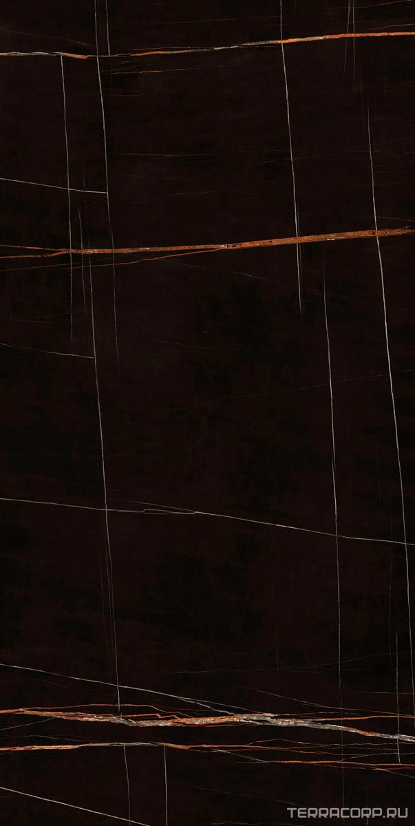 Керамогранит Ariostea Ultra Marmi Sahara Noir Lucidato (Shiny) 6 mm 150x300 Черный, фото 4