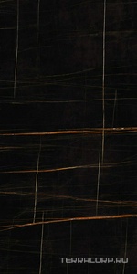 Керамогранит Ariostea Ultra Marmi Sahara Noir Lucidato (Shiny) 6 mm 150x300 Черный 