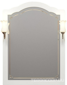 Зеркало  80, 760*22*1031 мм, цвет белый без патины, БЕЗ светил. н. 93950, крепеж в комплекте ZZ Opadiris Лоренцо Z0000008465