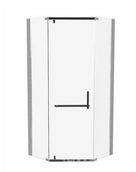 Душевое ограждение Arena Pentagon 90x90, стекло прозрачное, профиль хром, БЕЗ поддона ZZ