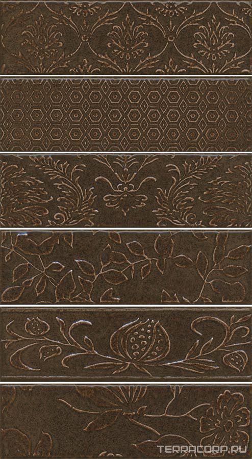 Керамическая плитка Kerama Marazzi Кампьелло Панно коричневый (из 6 частей 8,5х28,5)XX28.5х51 Коричневый, фото 3