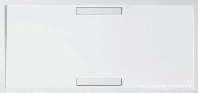 Поддон д/душа прямоуг. 1600х900хh18/100мм, квариловый, двойной сифон в комплекте, (цв. белый глянц.)  ZZ Villeroy & Boch Squaro DQ1690SQR2V
