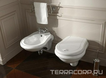 Сиденье для унитаза, c микролифтом, (пластик цв.белый, петли цв.хром), Retro ZZ