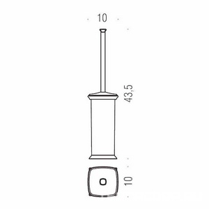 Ерш напольный, (стекло матовое, креплен. цв.хром)  Colombo Portofino B3206.000