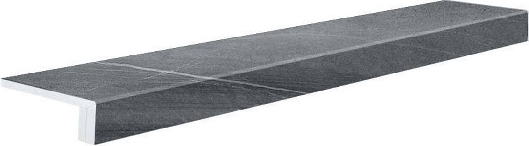 Ступени Kerama Marazzi Роверелла Ступень ЕВРО Техно Проходная  серый обрезной (n063865) 34,5x119.5 Серый 